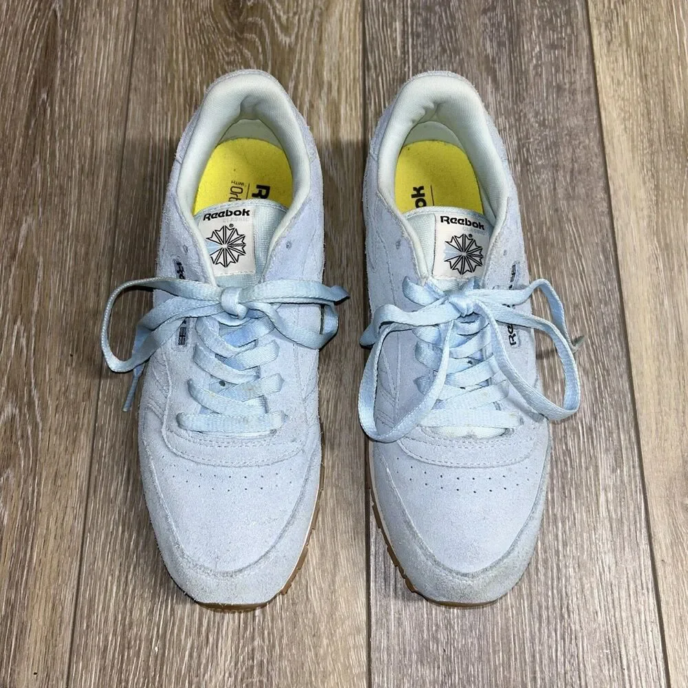Reebok Classic 059503 Light Blue Suede Athletic Youth US Size 6 Sneaker Shoes